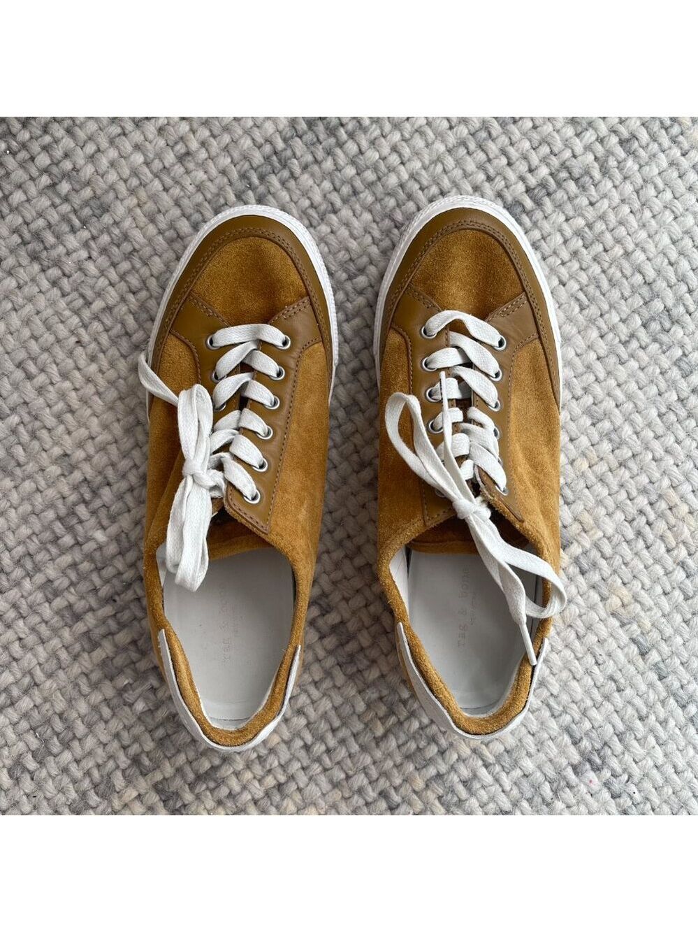 Rag & Bone Women's Army Low-Top Sneaker in Golden Brown Suede - Picture 2 of 7